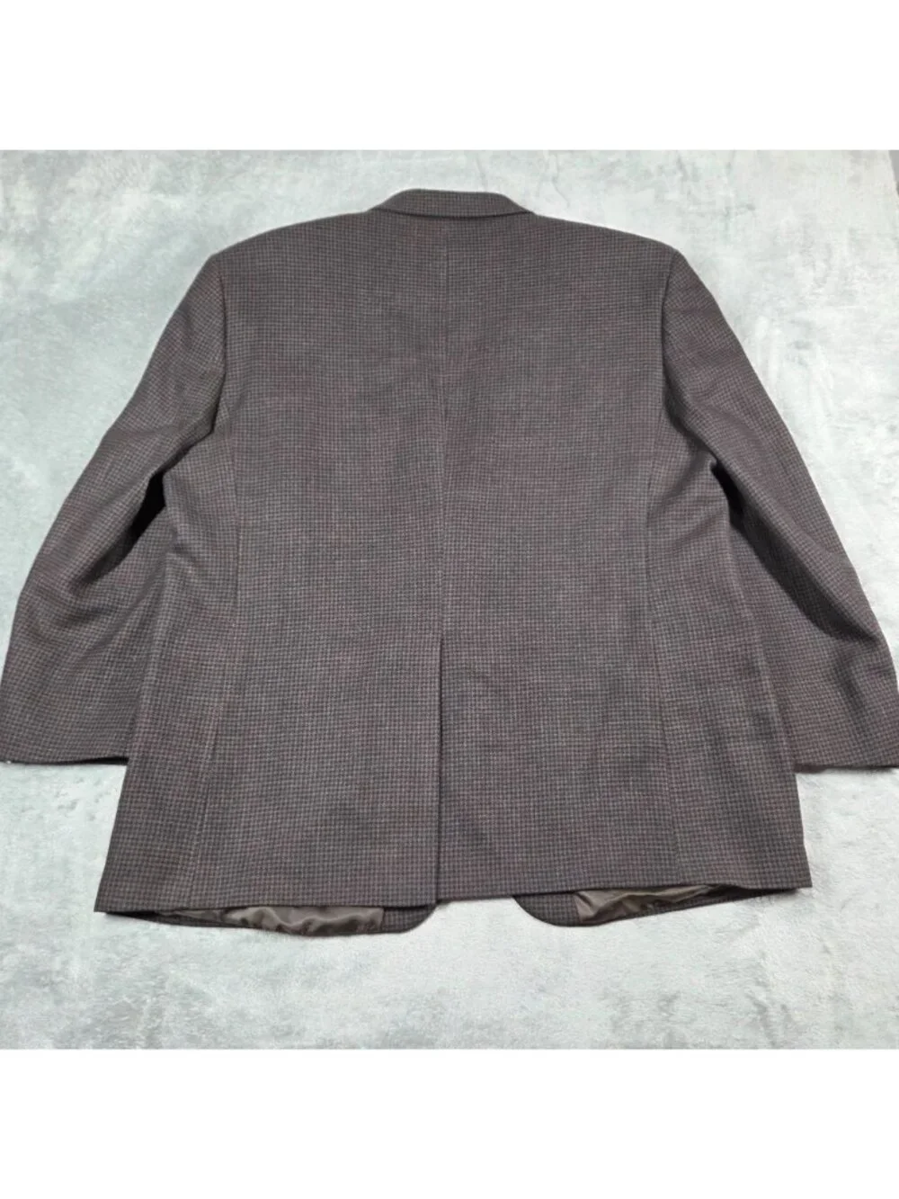 Lauren Ralph Lauren Sport Coat 48R Brown Houndstooth Office Preppy Blazer Jacket